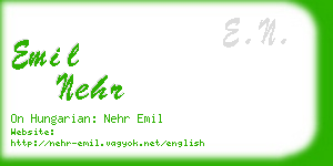 emil nehr business card